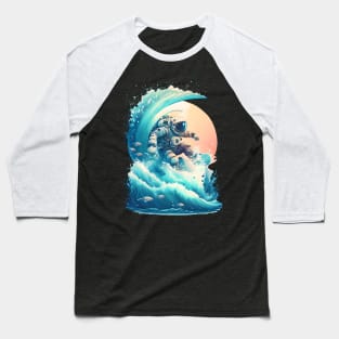 Surfing in The Middle of the Space Baseball T-Shirt